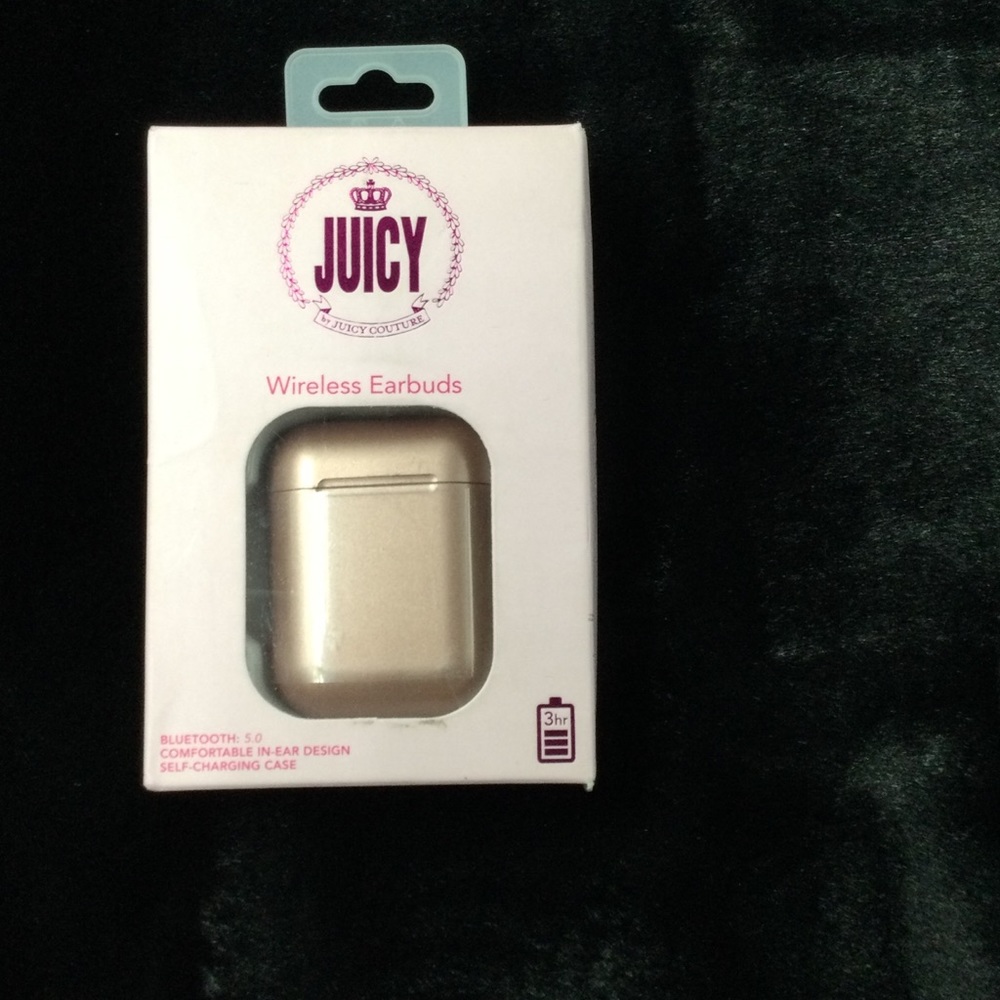 JUICY COUTURE ROSE-GOLD EAR BUDS/NEW
